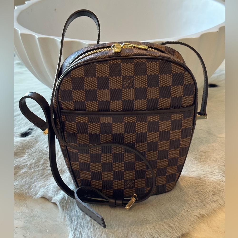 NWOT;100% Authentic LOUIS VUITTON Damier Ebene Ipanema PM Crossbody Bag;Pristine